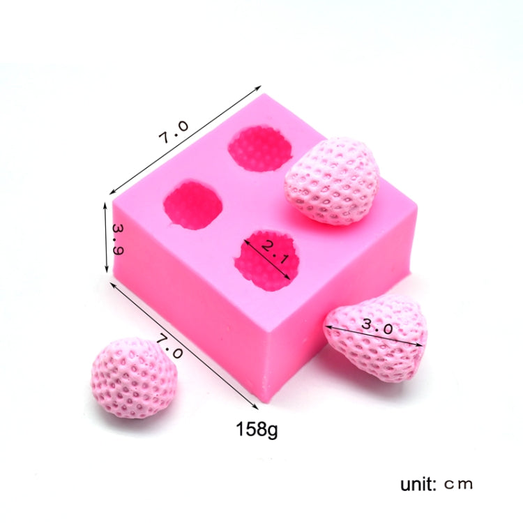 Stampo in silicone alla fragola per decorare torte al cioccolato fondente da 2 pezzi, Cake Decorating