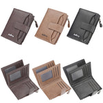 Baellerry D3218 Men Short Multi-Card Slot Portafoglio con cerniera Porta carte di grande capacità