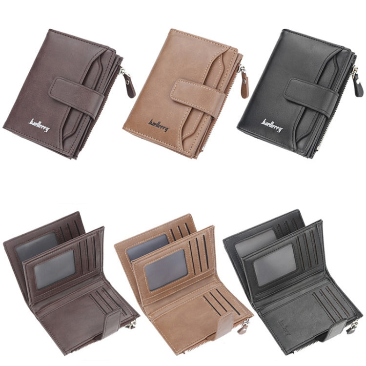 Baellerry D3218 Men Short Multi-Card Slot Portafoglio con cerniera Porta carte di grande capacità