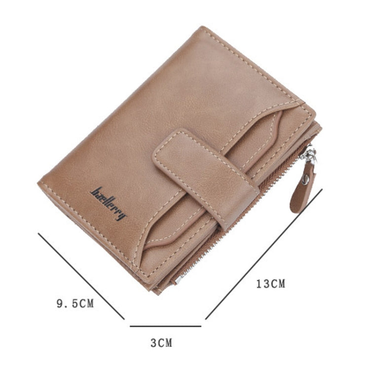 Baellerry D3218 Men Short Multi-Card Slot Portafoglio con cerniera Porta carte di grande capacità