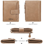 Baellerry D3218 Men Short Multi-Card Slot Portafoglio con cerniera Porta carte di grande capacità