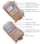 Baellerry D3218 Men Short Multi-Card Slot Portafoglio con cerniera Porta carte di grande capacità