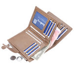 Baellerry D3218 Men Short Multi-Card Slot Portafoglio con cerniera Porta carte di grande capacità