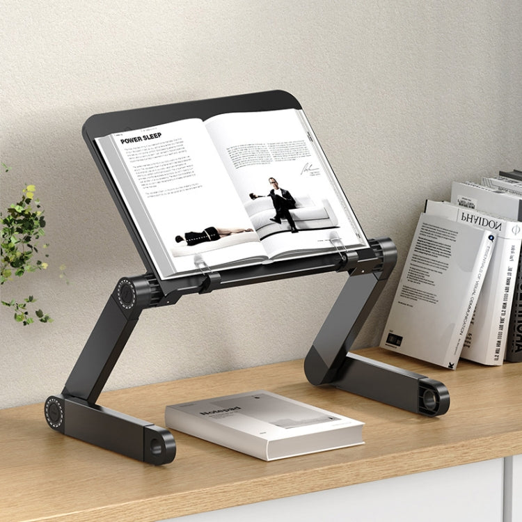 L03 Supporto per laptop con supporto per libro da lettura a sollevamento regolabile, stile:, Double Section Black, Double Section White, Single Section Black, Single Section White