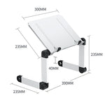 L03 Supporto per laptop con supporto per libro da lettura a sollevamento regolabile, stile:, Double Section Black, Double Section White, Single Section Black, Single Section White