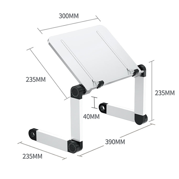 L03 Supporto per laptop con supporto per libro da lettura a sollevamento regolabile, stile:, Double Section Black, Double Section White, Single Section Black, Single Section White