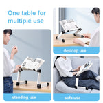 L03 Supporto per laptop con supporto per libro da lettura a sollevamento regolabile, stile:, Double Section Black, Double Section White, Single Section Black, Single Section White