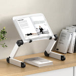 L03 Supporto per laptop con supporto per libro da lettura a sollevamento regolabile, stile:, Double Section Black, Double Section White, Single Section Black, Single Section White