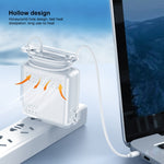 Custodia in silicone trasparente per cavi iPhone e MacBook