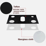 Fornello a gas Pad antiolio a 5 fori Copertura protettiva in teflon Pad anti-sporco, 0.2mm, 0.3mm, 0.4mm