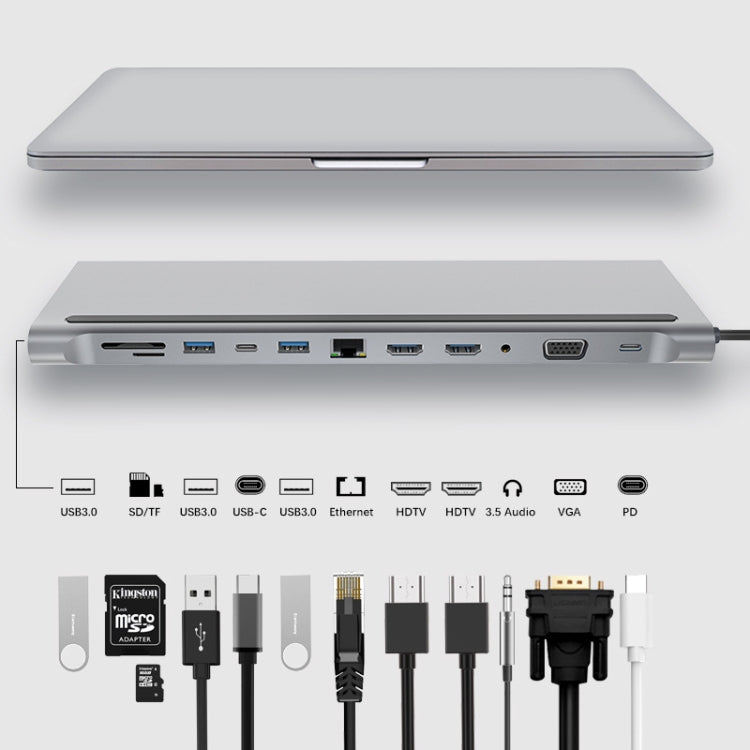 Docking station intelligente per laptop di tipo C 12 in 1