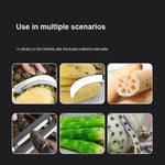 Pelapatate e coltello da frutta 4 in 1 in acciaio inox