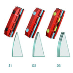 Pulitore per vetri a doppia faccia con salvietta magnetica, S1, D2, D3