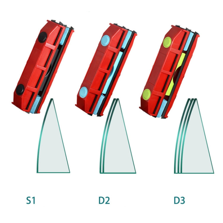 Pulitore per vetri a doppia faccia con salvietta magnetica, S1, D2, D3