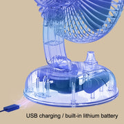 F10 Ventilatore USB a testa mobile retrò portatile silenzioso, F10 Milk White, F10 Bean Green