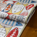 Runner da tavola con nappe in poliestere ciniglia per la casa, 33x140cm, 33x160cm, 33x180cm, 33x200cm, 33x220cm, 33x260cm, 33x300cm, 33x240cm
