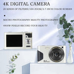 Fotocamera digitale C8 4K con schermo LCD 2,7 pollici