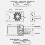 Fotocamera digitale C8 4K con schermo LCD 2,7 pollici
