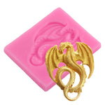 2 pezzi di pterodattilo torta al cioccolato decorazione argilla stampo in silicone fai da te, DIY Silicone Mold