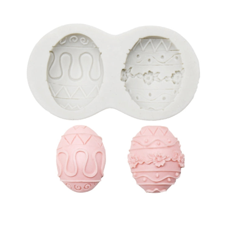 Stampo in silicone per argilla da forno al cioccolato con uovo di coniglietto pasquale da 2 pezzi, Three Rabbits, Double Egg, Carrot Rabbit, Bouquet Bunny
