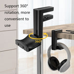 Gancio multifunzionale a clip per cuffie con HUB Type-C