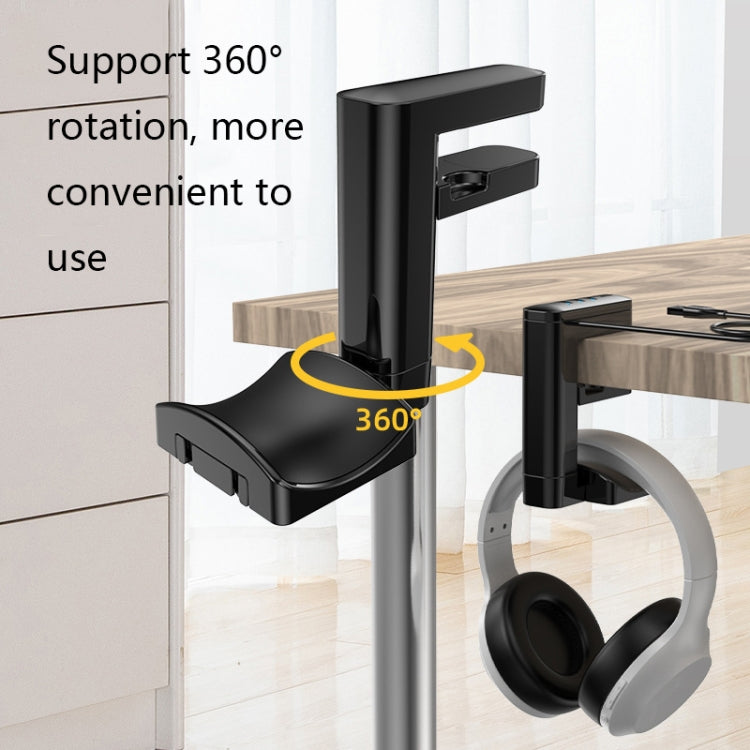 Gancio multifunzionale a clip per cuffie con HUB Type-C