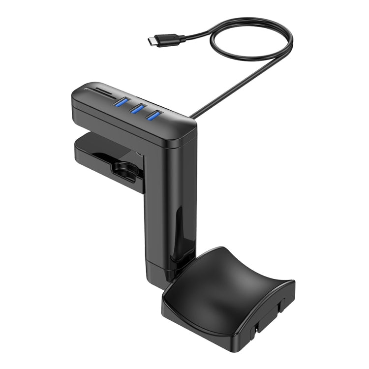 Gancio multifunzionale a clip per cuffie con HUB Type-C