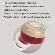 Older Young Sound Amplifier Sound Collector Hearing Aid, (Red Blue), (Black), (White)
