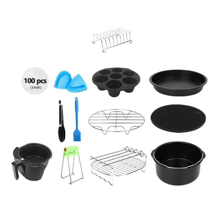12 pezzi/set 7 pollici friggitrice ad aria accessori da forno set in acciaio inox, 12 PCS/Set