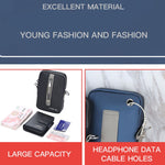 Baellerry Borsa a tracolla da uomo Borsa a tracolla da lavoro semplice casual di grande capacità Portafoglio con cerniera