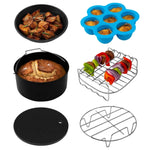 Set di accessori per la cottura della friggitrice ad aria in acciaio inossidabile, 6 PCS/Set 6 inch, 6 PCS/Set 7 inch, 6 PCS/Set 8 inch
