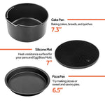 Set di accessori per la cottura della friggitrice ad aria in acciaio inossidabile, 6 PCS/Set 6 inch, 6 PCS/Set 7 inch, 6 PCS/Set 8 inch