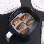 3 set di carta speciale per friggitrice ad aria Carta per carne alla griglia Carta assorbente per olio, consegna casuale a colori, stile:, Round With Hole (15cm), Round Without Hole (15cm), Round With Hole (16cm), Round Without Hole (16cm)             ...