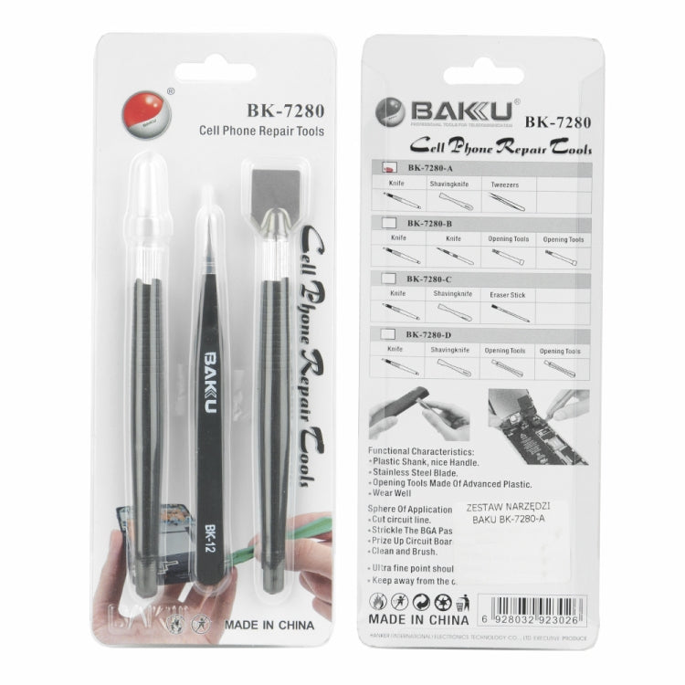 BAKU Welding Mud Removal Scraper Tweezers Set, BK-7280