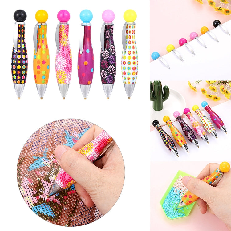 5 penne per pittura con diamanti 5D stile bowling, penna per trapano a punta singola, Pink, Black, Rose Red, Blue, Orange, Yellow