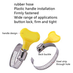 Morsetto per tubo dell'acqua con fibbia a morsetto in acciaio inossidabile con manico in plastica da 50 pezzi, Plastic Pipe Clamp