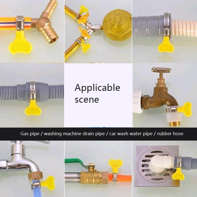 Morsetto per tubo dell'acqua con fibbia a morsetto in acciaio inossidabile con manico in plastica da 50 pezzi, Plastic Pipe Clamp