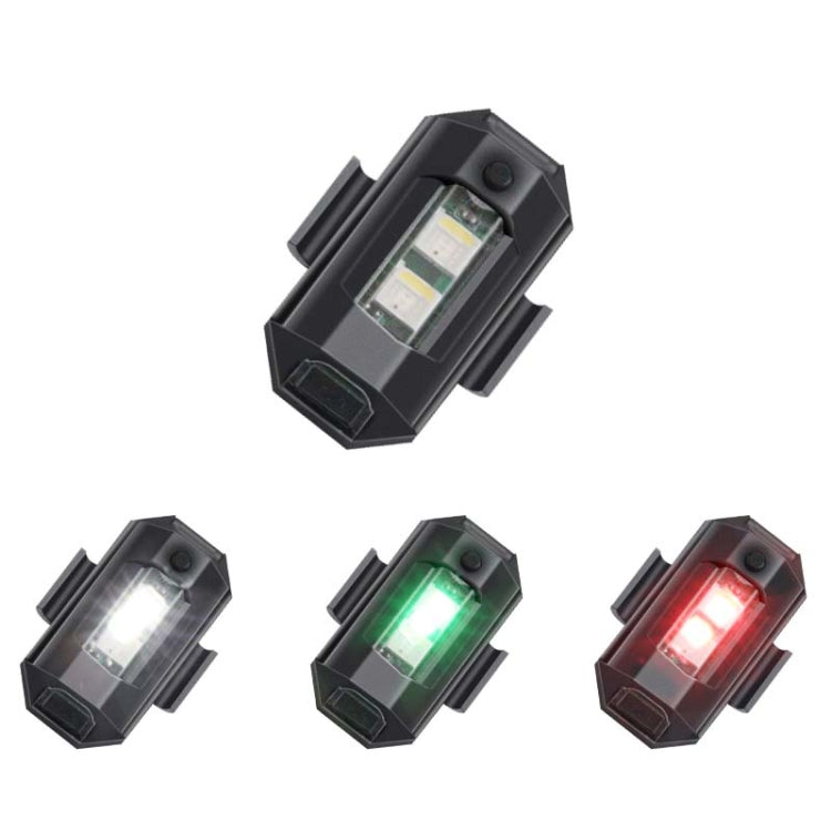 Luce di avvertimento per giro notturno in bicicletta Luce per aeroplano per moto UAV Luce notturna di ricarica USB, 3 Colors