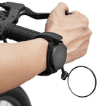 Specchietto retrovisore per bicicletta con cinturino Specchio girevole a 360 gradi, Wristband Rotating Mirror