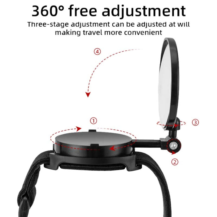 Specchietto retrovisore per bicicletta con cinturino Specchio girevole a 360 gradi, Wristband Rotating Mirror