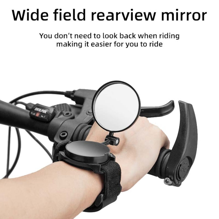 Specchietto retrovisore per bicicletta con cinturino Specchio girevole a 360 gradi, Wristband Rotating Mirror