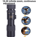 Telescopio monoculare HD 10-300x40 BAK4 Prism Telescope, stile:, Standard, With Photo Holder+Tripod