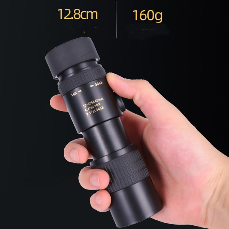 Telescopio monoculare HD 10-300x40 BAK4 Prism Telescope, stile:, Standard, With Photo Holder+Tripod