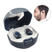 TWS On-Ear Sound Amplifier Apparecchio acustico con vano di ricarica, White, Black, Skin Color