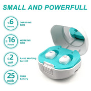 TWS On-Ear Sound Amplifier Apparecchio acustico con vano di ricarica, White, Black, Skin Color