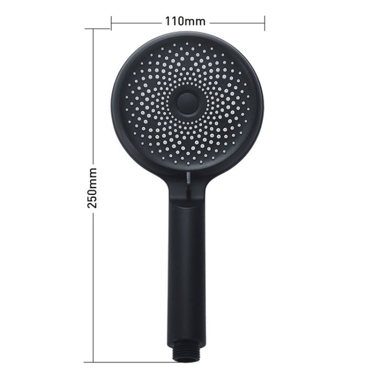 Ugello per doccia sovralimentato in silicone portatile domestico, stile:, White, Black, Silver, White+Soft Tube+Space Aluminum Seat, Black+Soft Tube+Space Aluminum Seat, Silver+Soft Tube+Space Aluminum Seat