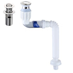 Tubo dell'acqua per lavabo deodorante per uso domestico, stile:, A Black Flap With Basket and Overflow, B White Flap With Basket and Overflow, C Black Flap No Basket With Overflow, D White Flap No Basket With Overflow                                   ...