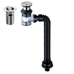 Tubo dell'acqua per lavabo deodorante per uso domestico, stile:, A Black Flap With Basket and Overflow, B White Flap With Basket and Overflow, C Black Flap No Basket With Overflow, D White Flap No Basket With Overflow                                   ...