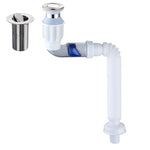 Tubo dell'acqua per lavabo deodorante per uso domestico, stile:, A Black Flap With Basket and Overflow, B White Flap With Basket and Overflow, C Black Flap No Basket With Overflow, D White Flap No Basket With Overflow                                   ...