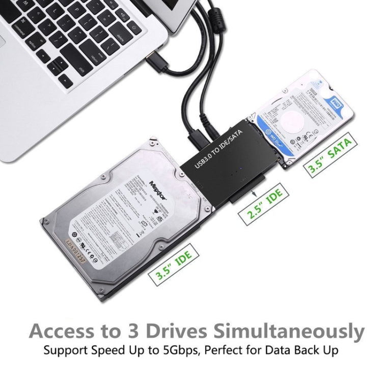 Cavo USB3.0 a SATA / IDE Easy Drive Adattatore per disco rigido esterno, spina Specifiche:, US Plug, EU Plug, AU  Plug, UK  Plug